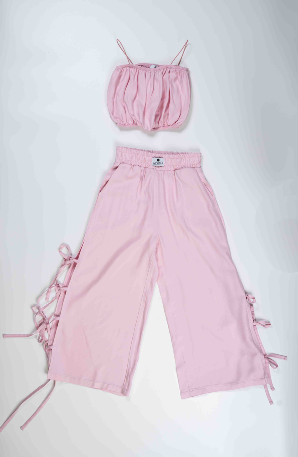 Blush Side‑Tie Lounge Co‑Ord Set - Image 2