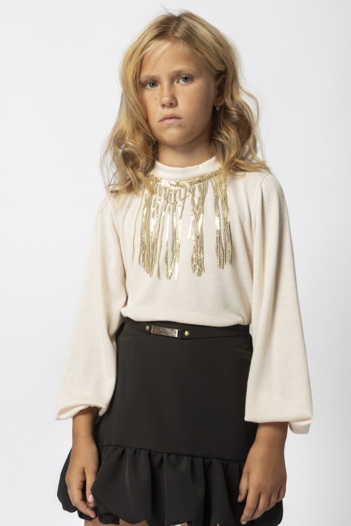 Ruffle‑Hem Belted Mini Skirt – Black & Magenta - Image 3