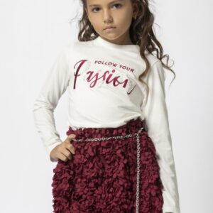 White “Follow Your Pashion” Long‑Sleeve Tee