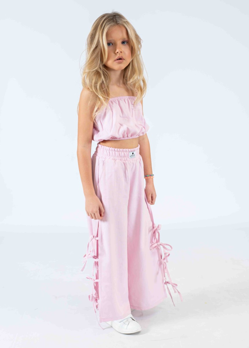 Blush Side‑Tie Lounge Co‑Ord Set