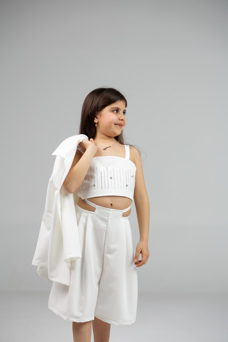 High‑Waist Shorts with Cutout Waist Detail - Image 3