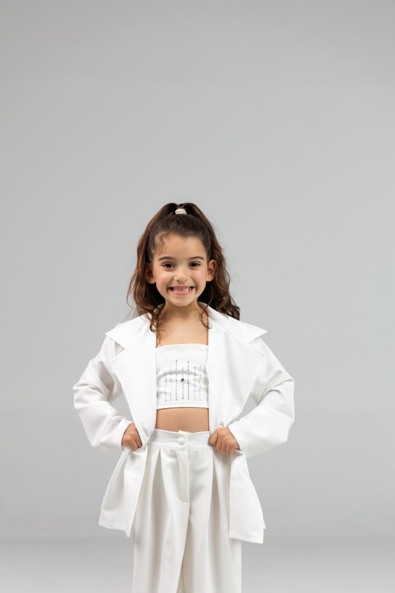 Rhinestone‑Detail Crop Top with Thin Straps - Image 3