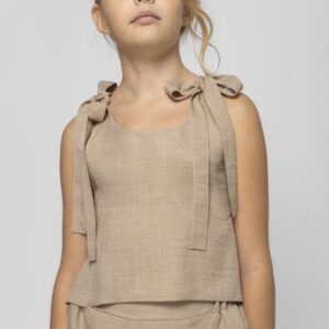 Sleeveless Textured Top with Back Detail