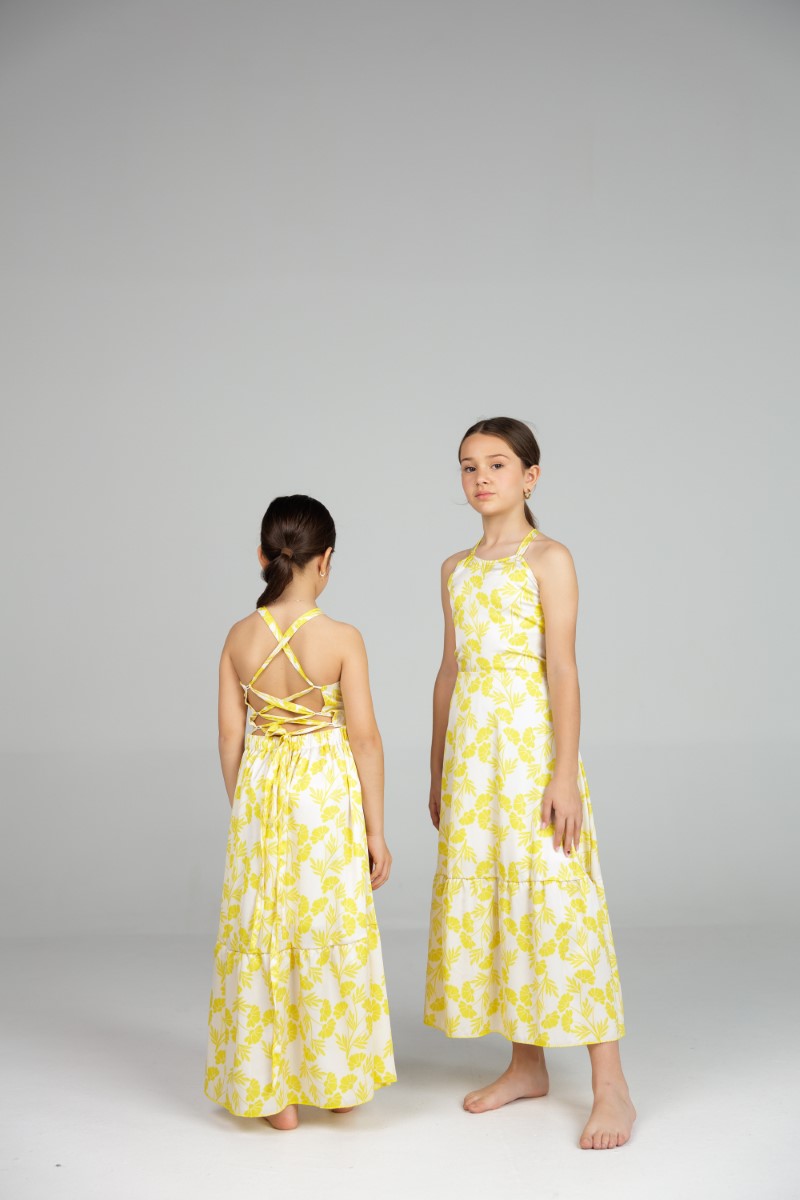 Floral Halter Dress with Open‑Back Tie Detail - Image 5