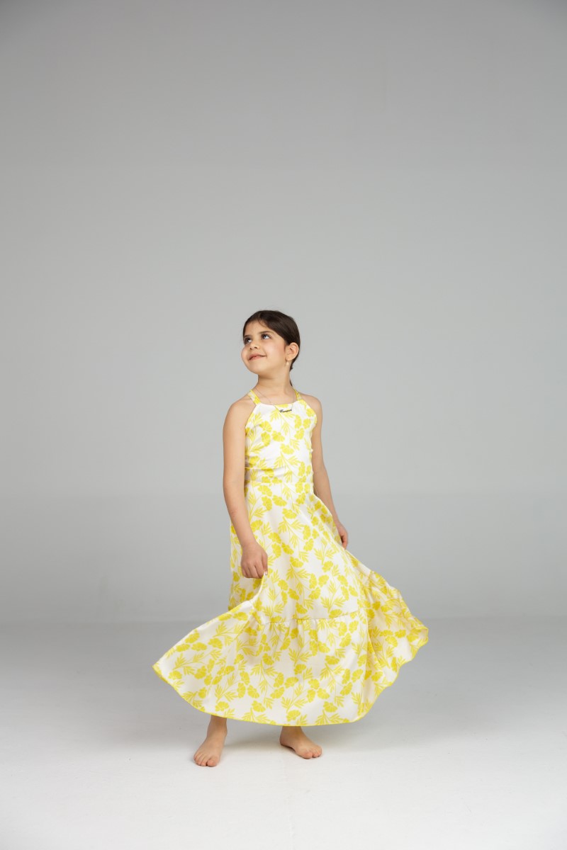 Floral Halter Dress with Open‑Back Tie Detail - Image 7