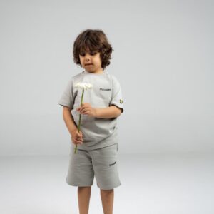Signature Elastic‑Waist Shorts with Minimalist Print
