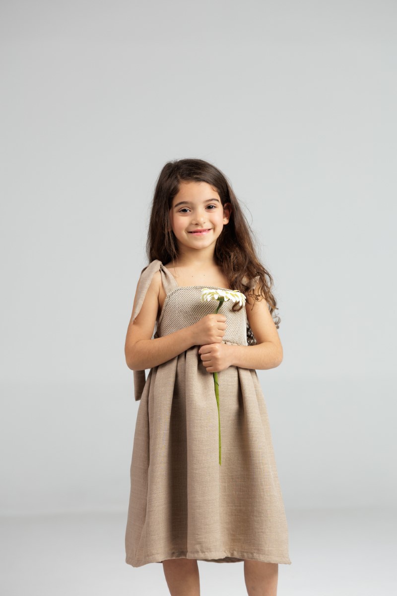 Sleeveless Tie‑Strap Dress