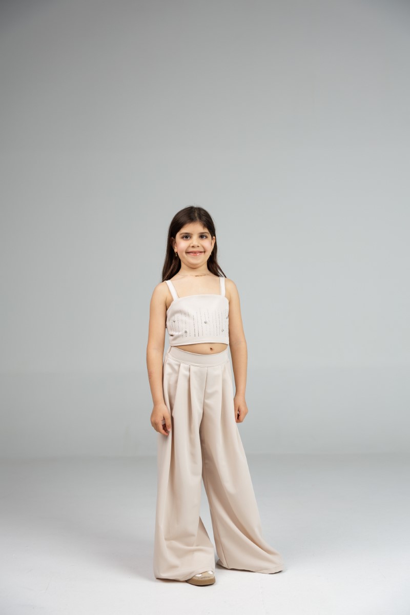 Signature High‑Waist Wide‑Leg Trousers with Front Detailing - Image 2